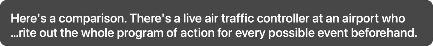 The O Horatio overlay: two lines of transcript floating above other windows